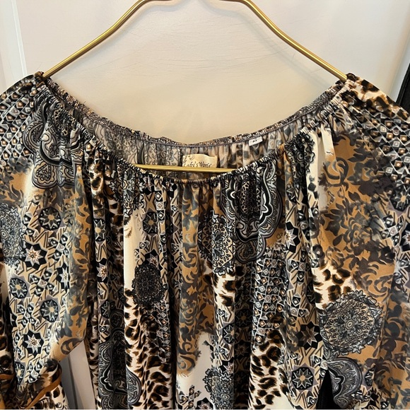 Happy & Free Black Genuine Leather Shoulder/Tote Bag + Medium Boho Dress - Picture 7 of 16